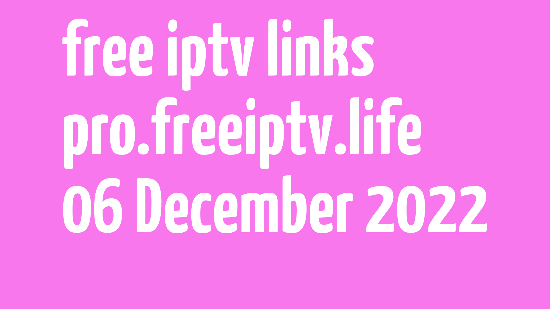 free iptv links 051222